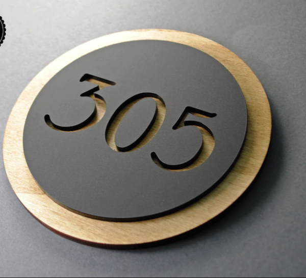 Wood combo sign